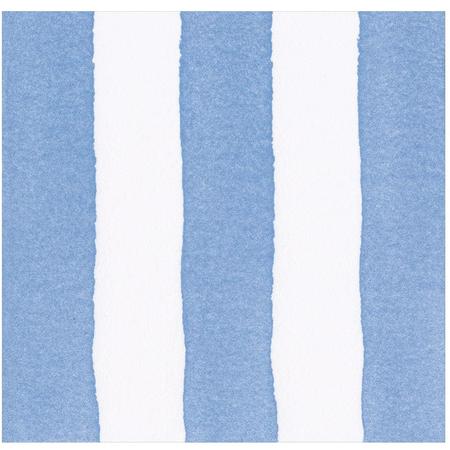 Paper Lunch Napkins Café Stripe Blue