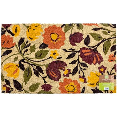 Red Floral Doormat