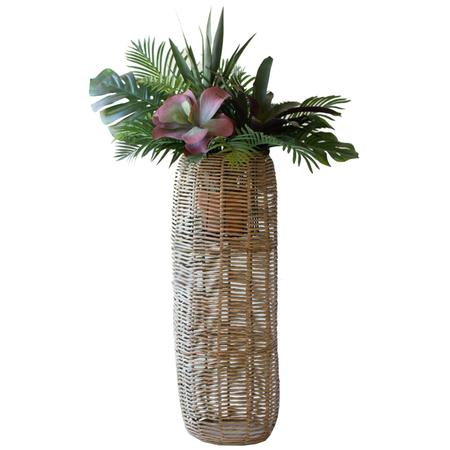 Seagrass Barrel Planter Large