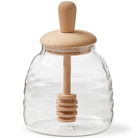Glass Honey Dipper Set