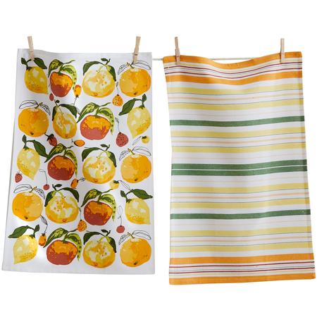 Citrus Fruit Kitchen Towels Set/2