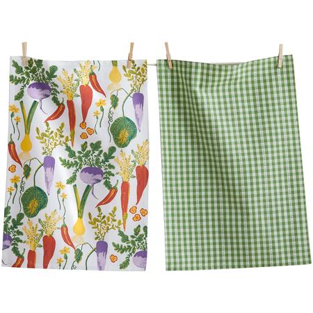 Tossed Vegetables Kitchen Towels Set/2
