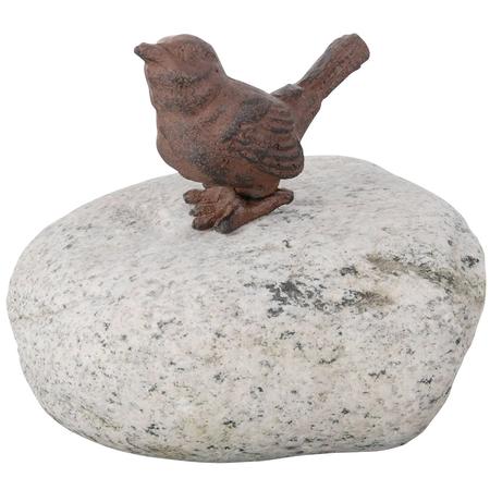 Cast-Iron Bird On A Stone