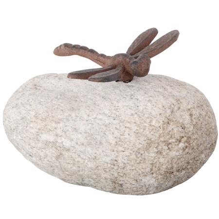Cast-Iron Dragonfly On A Stone