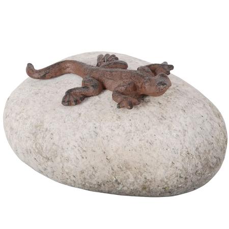 Cast-Iron Salamander On A Stone