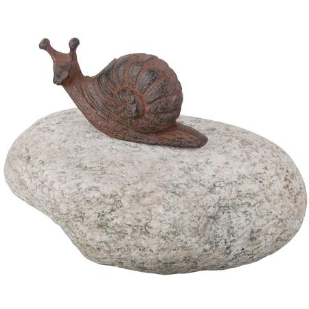 Cast-Iron Snail On A Stone