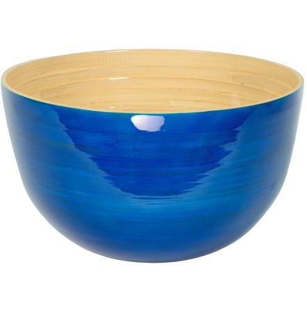 Bamboo Deep Salad Bowl Blue