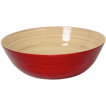 Bamboo Serving Bowl Red