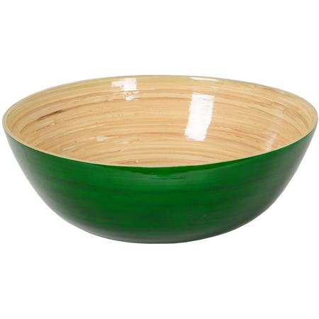 Bamboo Serving Bowl Dark Green