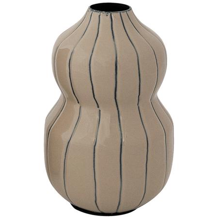 Striped Metal Vase Small