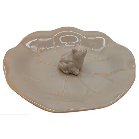 Ceramic Lily Pad Bird Bath