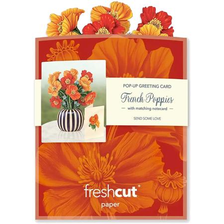 Mini Pop-Up Greeting Card French Poppies
