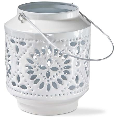 Aura Candle Lantern White