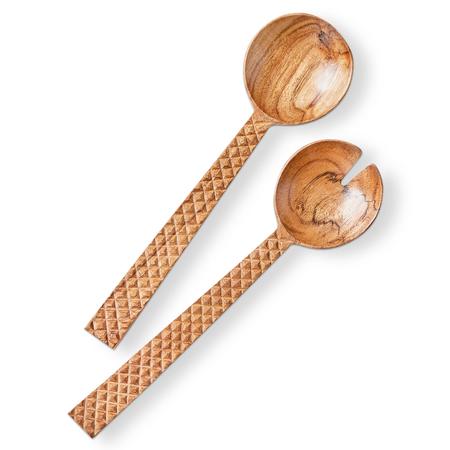 Carved Salad Server Set