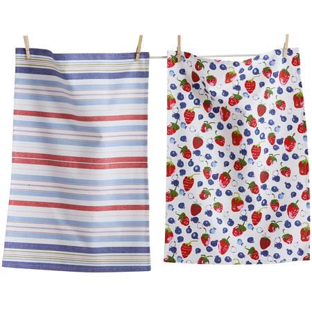 Tossed Berries Kitchen Towels Set/2