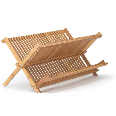 Bamboo Folding Dish Rack