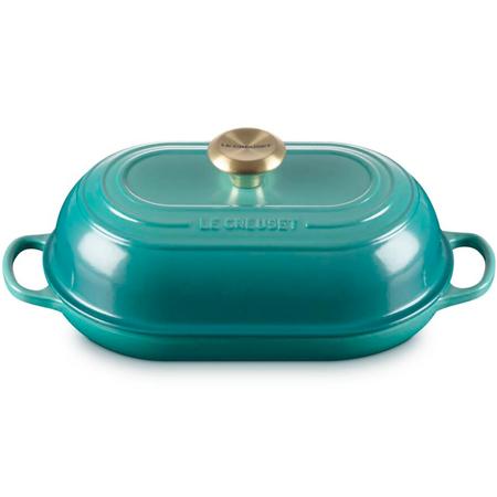 Le Creuset Cast-Iron Oval Bread Oven Bleu Riviera