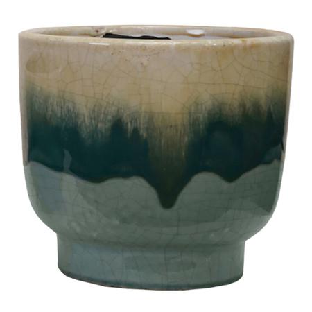 Crackle-Glaze Terra Cotta Pot Large
