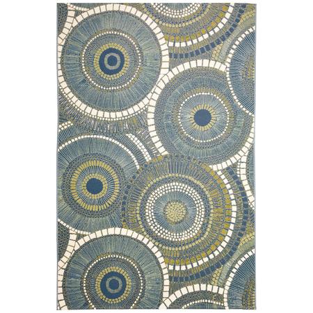 Marina Circles Rug Azure 39” x 59”