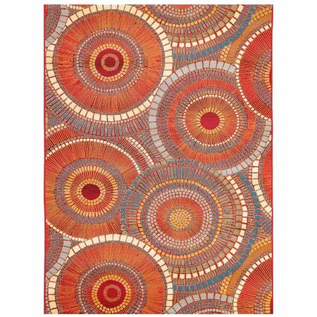 Marina Circles Rug Saffron 39” x 59”