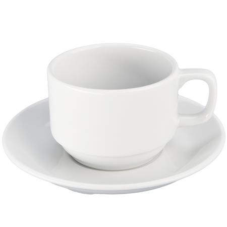 White Porcelain Cup & Saucer