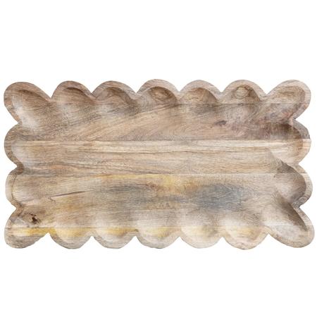 Scalloped Hardwood Tray