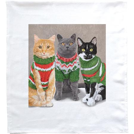 Cats In Sweaters Tea Towel