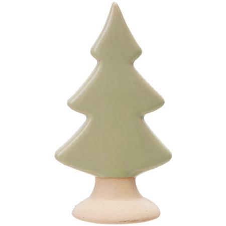 Dipped Stoneware Tree Light Green