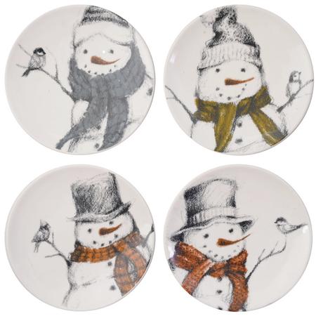 Snowman & Bird Dish