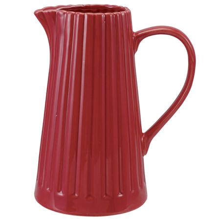 Ribbed Stoneware Pitcher