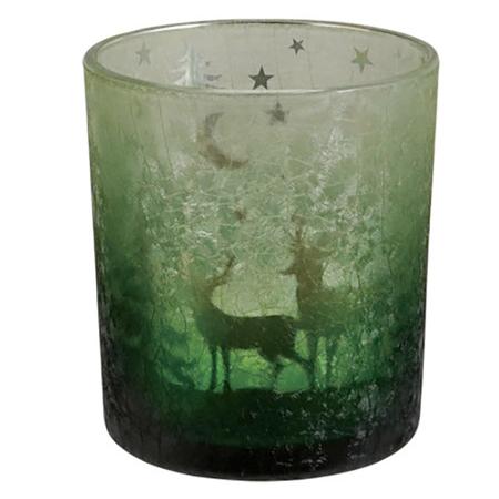 Laser-Etched Mercury Glass Votive Holder Large