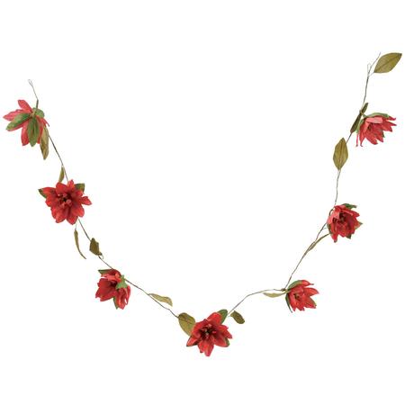 Paper Poinsettia Garland