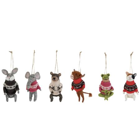 Felt Sweater Animal Ornament