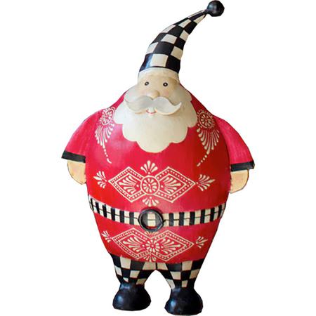 Roly Poly Metal Santa Small