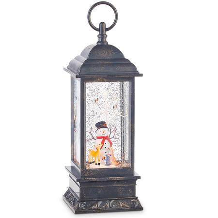 Snowman Lighted Musical Water Lantern