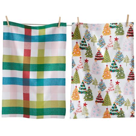 Groovy Trees Kitchen Towels Set/2