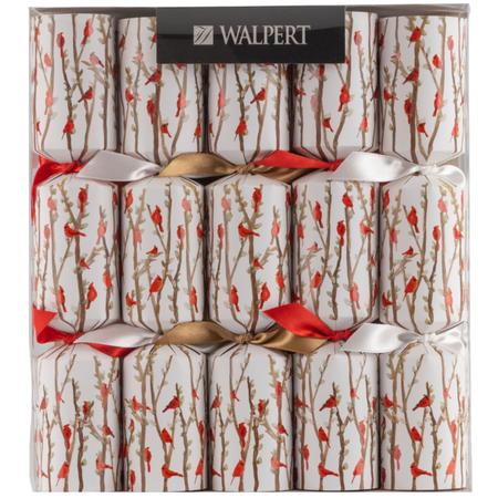 11” Christmas Crackers Winter Birds Set/10