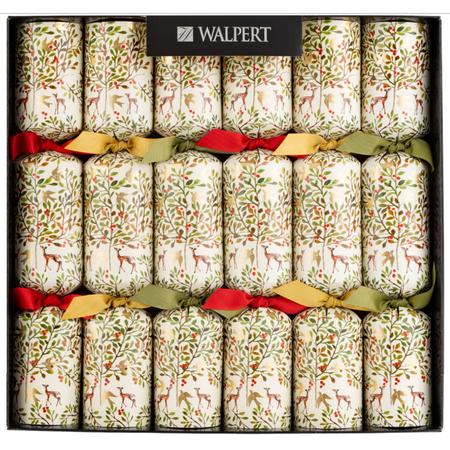 12” Christmas Crackers Foliage & Deer Set/6