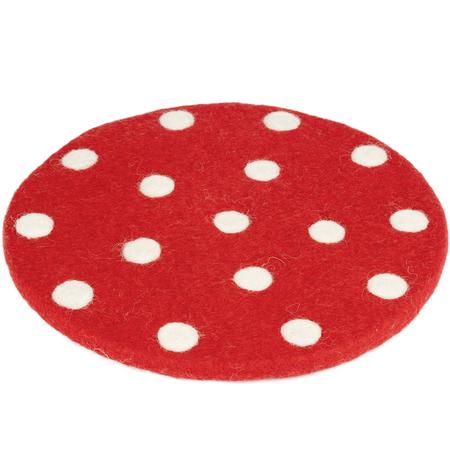 Polka Dot Felt Trivet