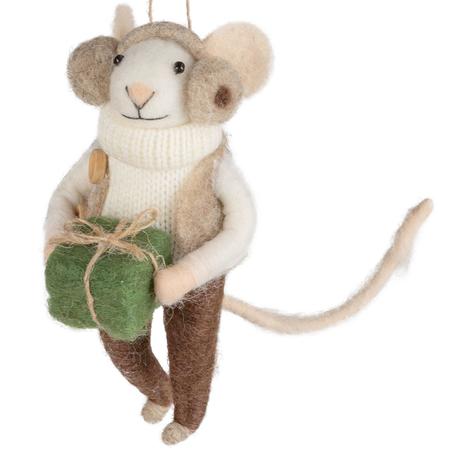 Felt Mouse Ornament 4.5”