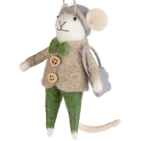 Felt Mouse Ornament 4.75”