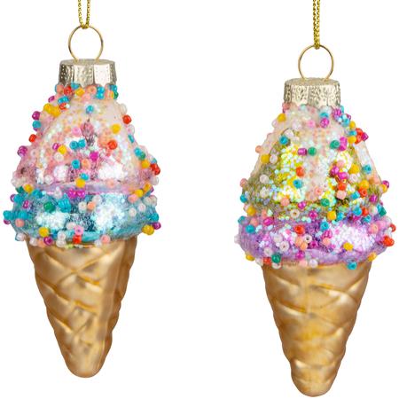 Glass Ice Cream Ornament
