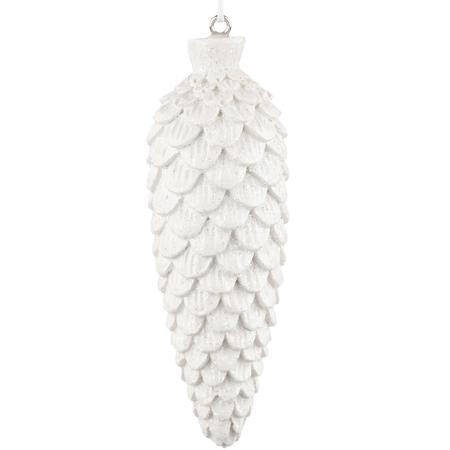 Glittered Resin Pinecone Ornament 4”