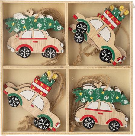 Holiday Car Wood Ornaments Box/8