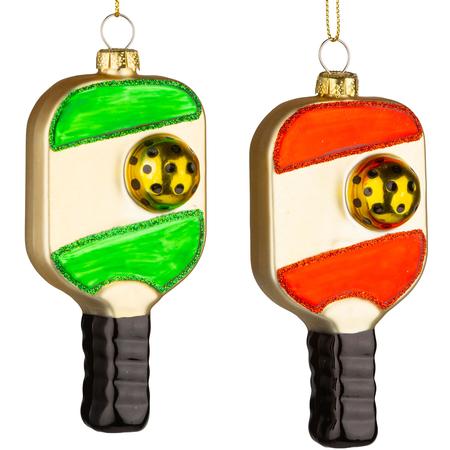 Glass Pickleball Paddle Ornament