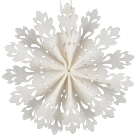 Felt Snowflake Ornament 6”