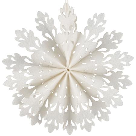 Felt Snowflake Ornament 8”