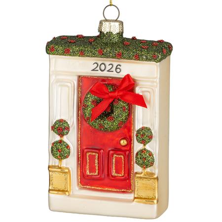 Glass Front Door Ornament 4.5”