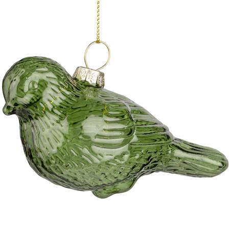 Glass Bird Ornament 3.75”