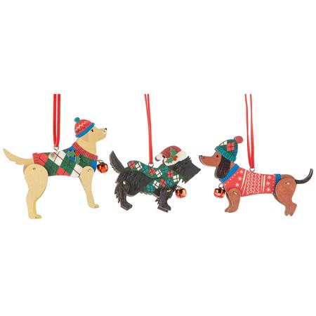 Wood Dog Ornament